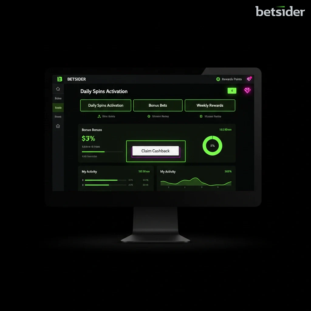 Promotional panel showing one-click activation for daily free spins on selected slot games.