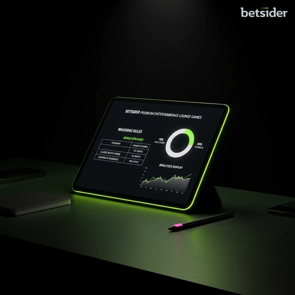 Digital tablet displaying casino bonus wagering calculations and game weight breakdown