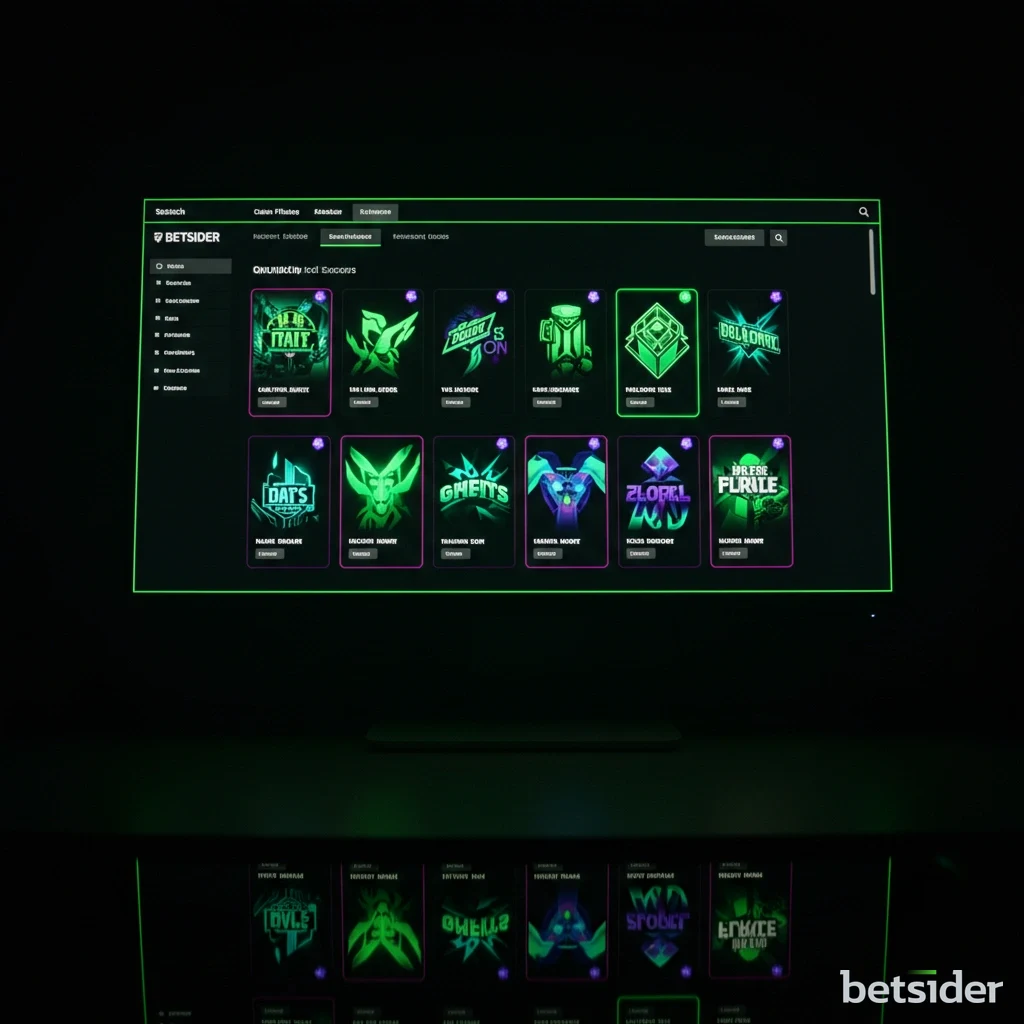 Betsider online slot game catalog interface on desktop.