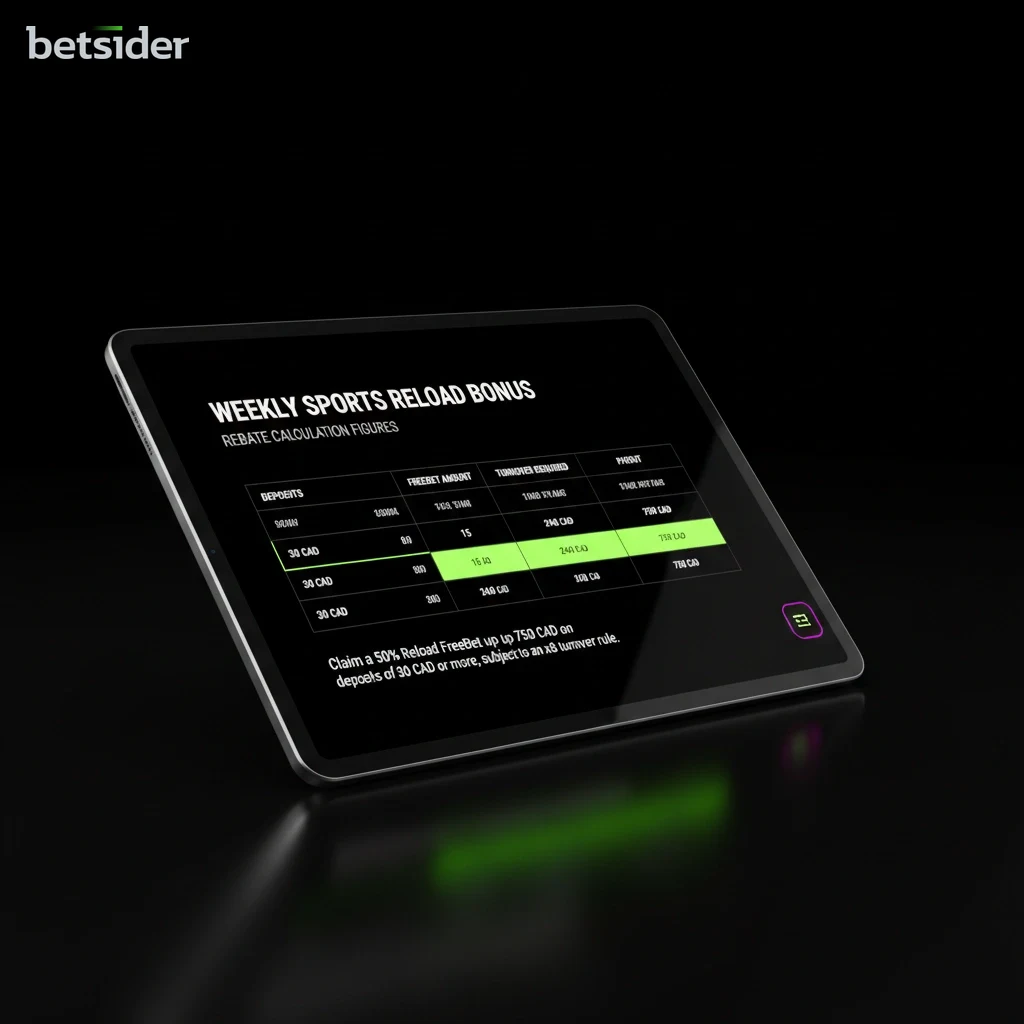 Sports reload bonus terms and qualifying conditions
