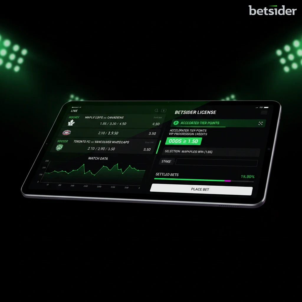 Analytical sports betting interface displaying live match statistics and odds on a tablet screen