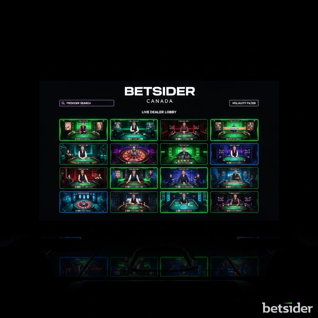Evolution and Pragmatic Play live blackjack and roulette tables in Betsider lobby