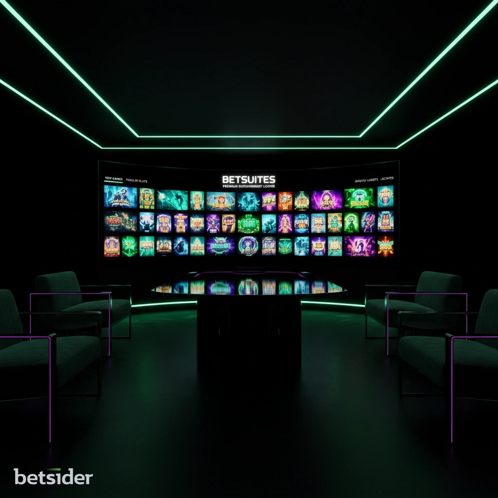 Betsider online slot game catalog displayed on a desktop screen.